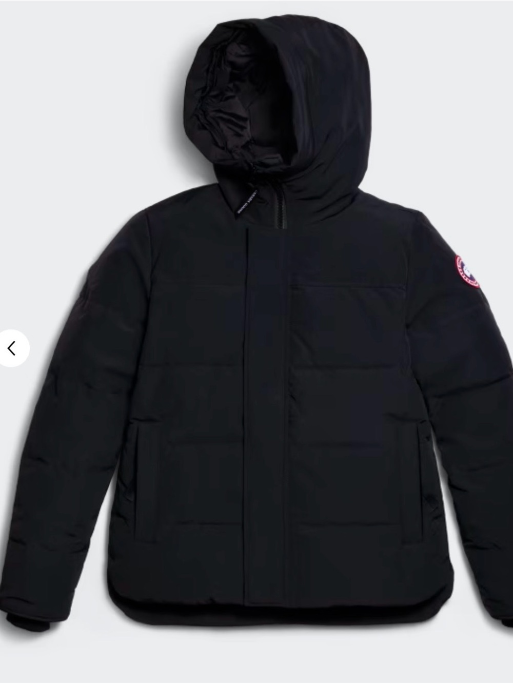 Canada Goose Black Hooded Puffer Jacket